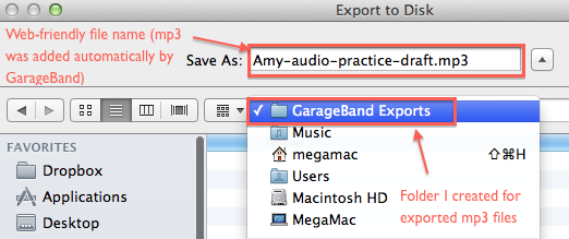 Export Garageband File