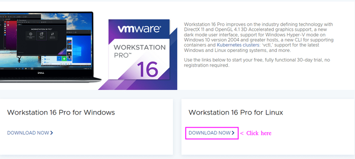 VMware Workstation Pro Download Page